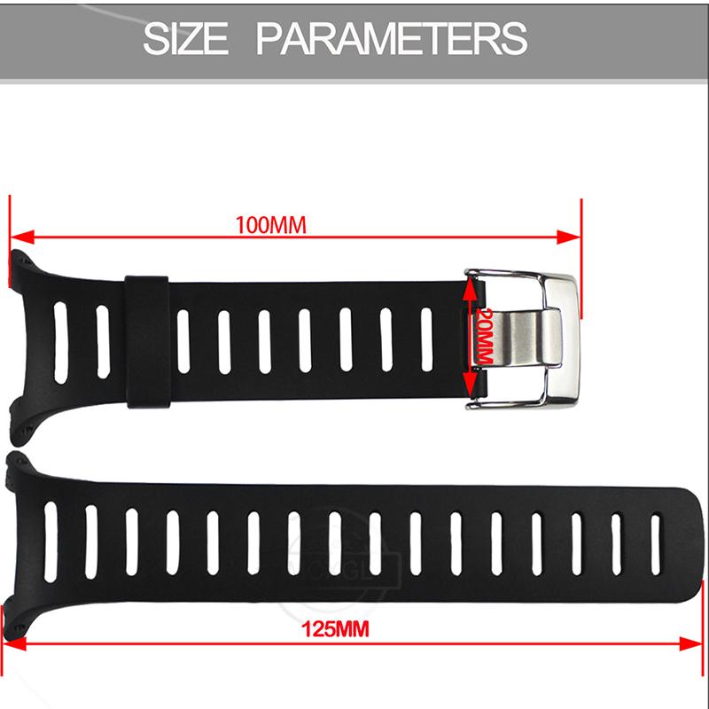 Silicone Strap For SUUNTO T Series Watch Band T1 T1C T3 T3C T3D T4C T4D Men's Sports Waterproof Rubber Bracelet