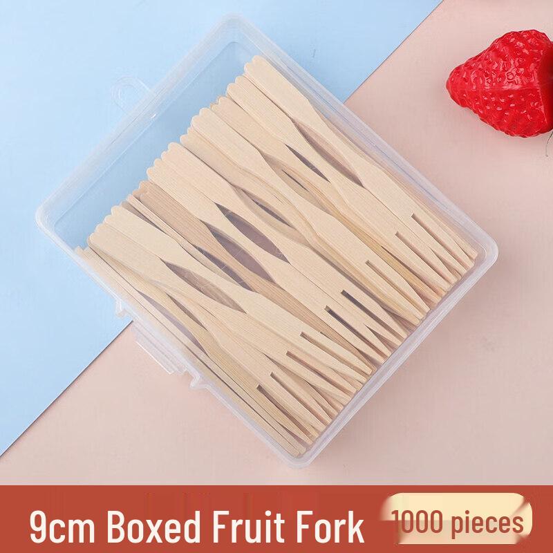 Bamboo Disposable Fruit Fork Set