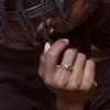 Retro Hexagram Six-point Star Adjustable Open Ring For Men Silver-plated Copper Punk Gothic Edgy  Unisex Accessories Gift