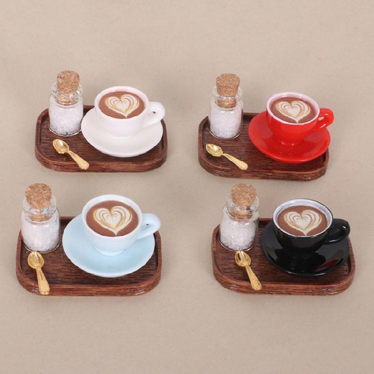 Miniature English Coffee Cup Party Accessories Alloy Coffee Cup Set Pretend Play Detail Dollhouses Decors 3 Set