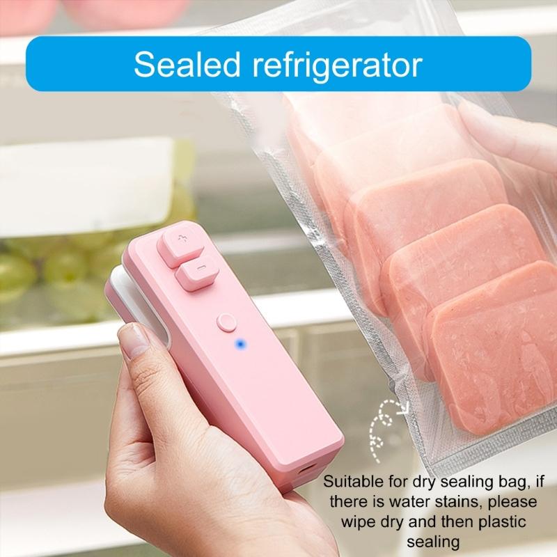 Portable USB Charged Bag Sealer Reliable Miniature Sealer USB Rechargeable Bag Sealer for Frequent Sealing Tasks
