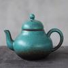 200ml Ceramic Teapot Kiln Change Green Glaze Handmade Ball Hole Kung Fu Tea Set