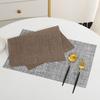 PVC Heat-Resistant Western Table Placemat Washable Dual-Tone Teslin Series Dining Table Cup Mat