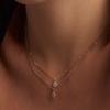 Collier en argent 925 et zirconium brillant finition en rhodié - Oris