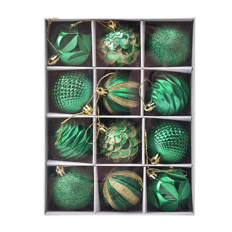 D2 Christmas Tree 6CM Balls 12Pcs Ornaments Christmas Tree Decorations for Family Parties Garden Dinners Birthday Parties Balls