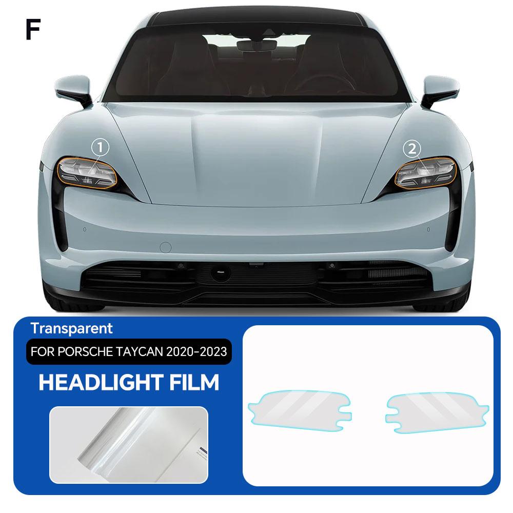 8.5Mil Pre Cut Transparent Car PPF for Porsche Taycan     Paint Protection Film Car Wrap Headlight Rearview Film
