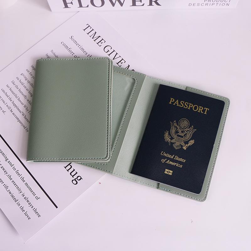 

Обложка для паспорта с настраиваемым логотипом: Органайзер для проездных документов и обложка для билетов зелёный