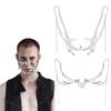 Punk Irregular Metal Mask Gothic Mechanical Alien Fluid Face Accessories For Women Men Halloween Jewelry