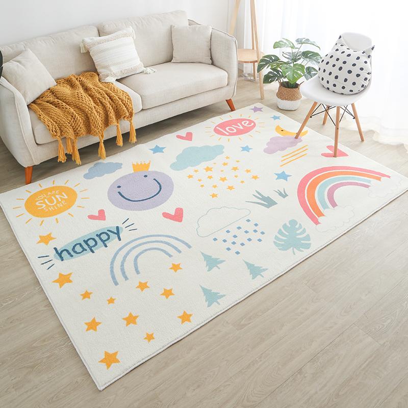 Modern Cartoon Space Rocket Carpet Living Room Carpet Children Room Crawling Rug Kitchen Bathroom Hallway Non-slip Floor Mat
