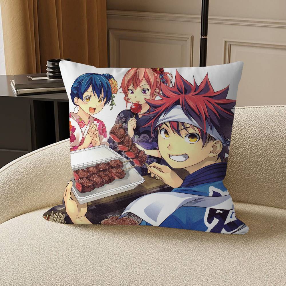 Anime F-Food Wars Shokugeki No Soma Pillow Cushion Cover Pillowcase Living Room Sofa Home Decor Customized