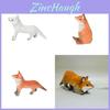 Fox Woodcraft Figurine With Modern Minimalist Style For Gift And Home Decor