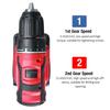 21V Brushless Electric Drill 3/8 Inches Cordless Screwdriver Rechargeable Home Power Tool with 2000mAh Battery & Drill Bit