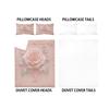 3pc Imitation 3D Pink Rose Print Coreless Bedding Set Soft and Comfortable Bedroom Dormitory Multiple Sizes Machine Washable