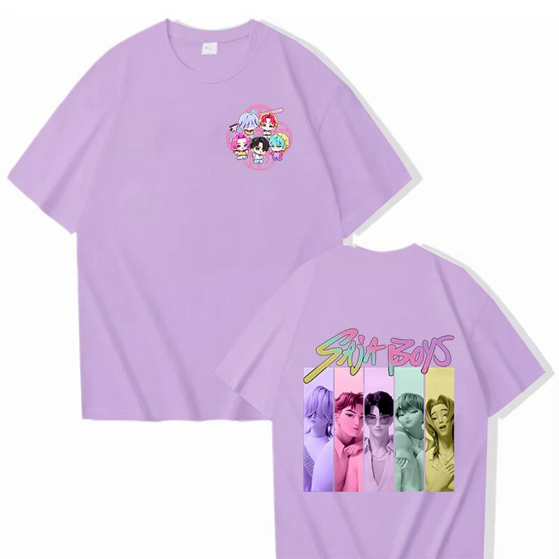 16 Colors Kpop Demon Hunters T-Shirt Kpop Women Men Casual Oversized Y2k Short Sleeves Loose Male Female Clothing Top