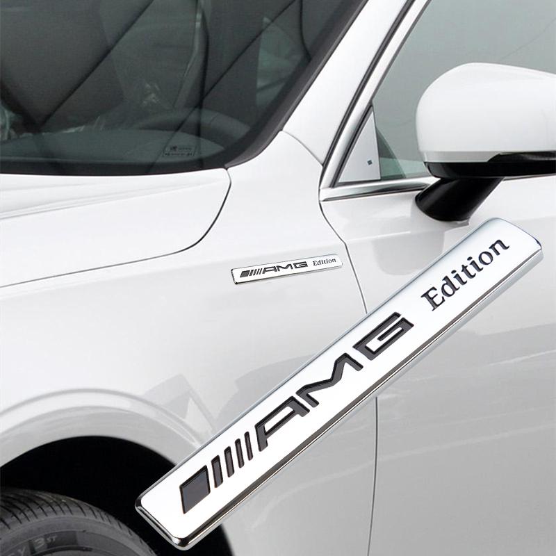2025 Heiß 1 Stück Metall Autoaufkleber Emblem Abzeichen Auto Aufkleber Zubehör für Mercedes Benz AMG E S C A B Klasse GLE GLS CLS GLC CLA G