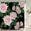 3d Printing Flowers Shower Curtains Bathroom Curtain Waterproof With Hooks Polyester Cloth 180x240cm Bath Home Decor Screen