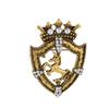 Men's Vintage Horse Shield Lapel Pin – Retro Crown Suit Brooch Accessory
