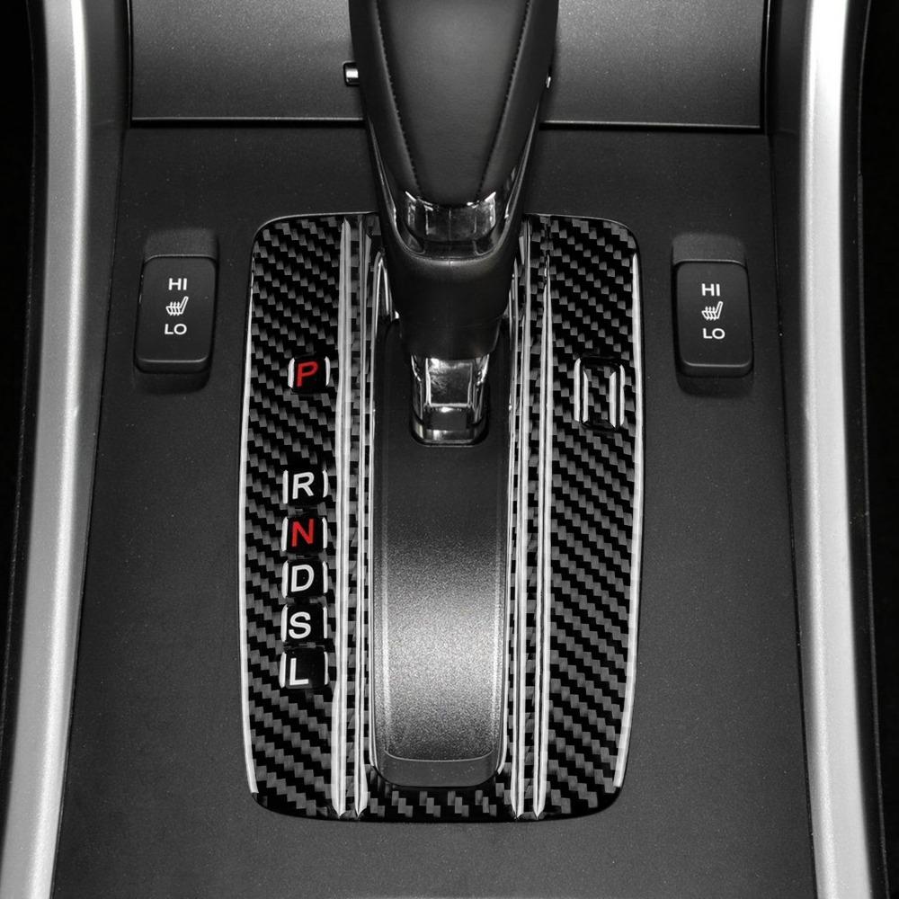 Carbon Fiber Modified For Honda Accord 2013-2017 Car Central Console Gear Shift Panel Protective Sticker Decoration Accessories