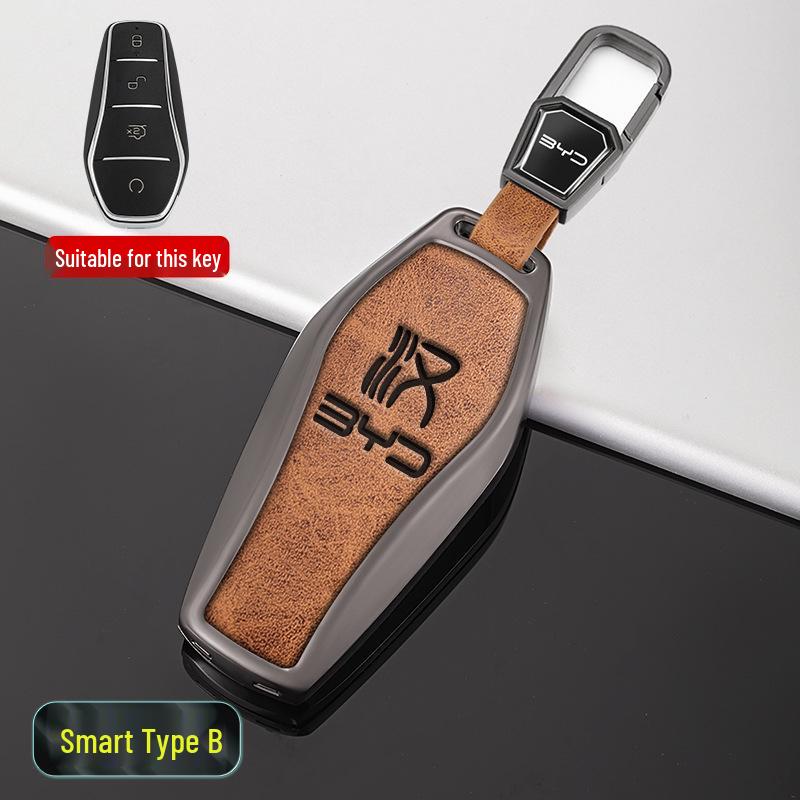 Compatible Key Cover for 2022 BYD Han DM-i EV Genesis Edition - Metal Shell Buckle