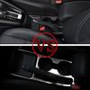 Car Water Cup Decoration Cover Trim Hand Brake Panel Stickers for Nissan Kicks 2017 - 2025 LHD Stainless Steel Accesssories