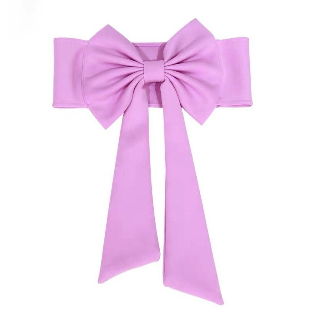 Pretied Bow Stretch Chair Sashes Elastic Design No-tie Chair Cover Sash  Wedding Decoration