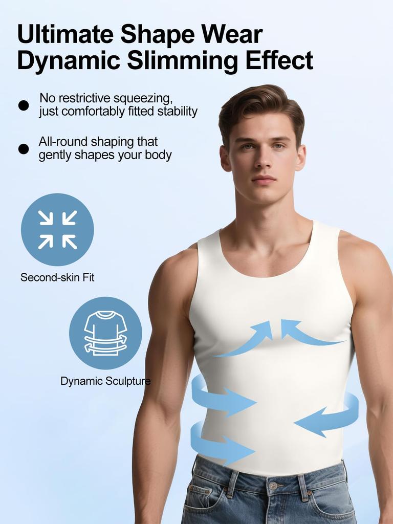 Compression Tank Tops for Cooling Compression Inner Compression Base Sleeveless Tightens Abdominal M [Odoland] 3-Pack Men, Shirt, Layer, Vest,