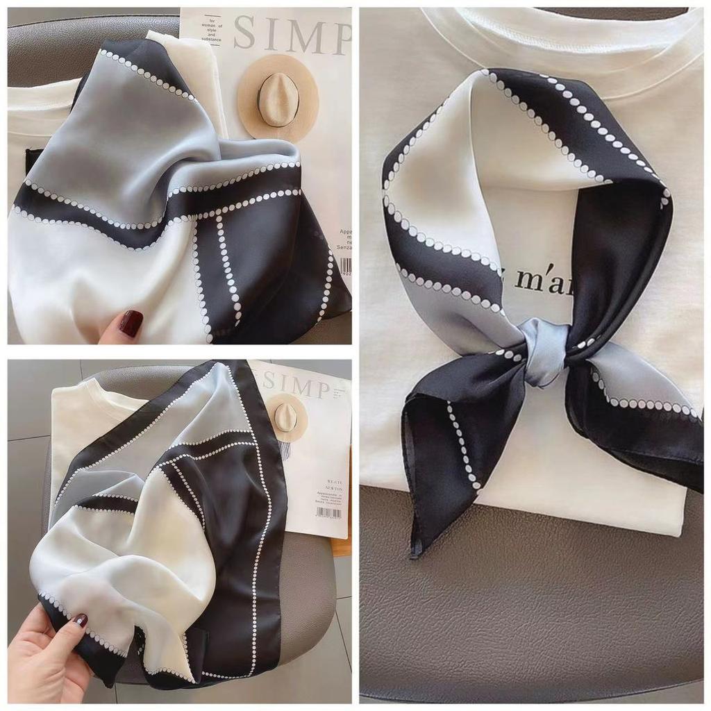 Eleganti Foulard di Seta da Donna Con Centinaia di Camicie, Assistenti di Volo, Decorazione Professionale, Protezione del Collo, Foulard, 70 Foulard Quadrati Piccoli.