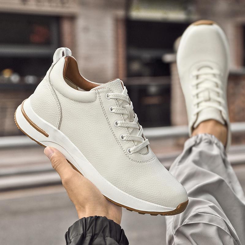 Men's Athletic Heightening Sneakers 5cm, Lightweight Gym Shoes with Air Cushion, Invisible Lifts for Running Elevator Sports