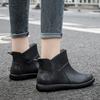 Kitchen work waterproof shoes rain shoes rain boots non-slip women's summer adult rubber shoes overshoes short tube thickened fashion