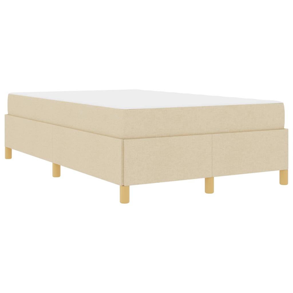 Bed Frame with Mattress Cream 120 x 200 cm Fabric