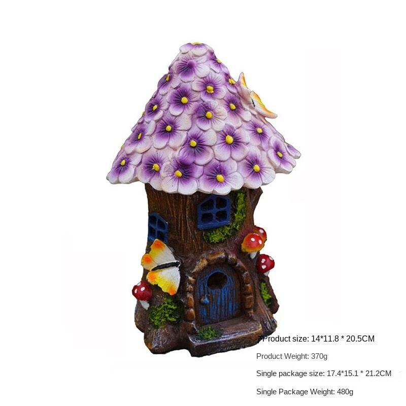 

Новая лампа на солнечной энергии для цветочного дома из смолы, лампа для украшения двора, лампа для газона, светодиодная лампа, уличная водонепроницаемая ландшафтная лампа