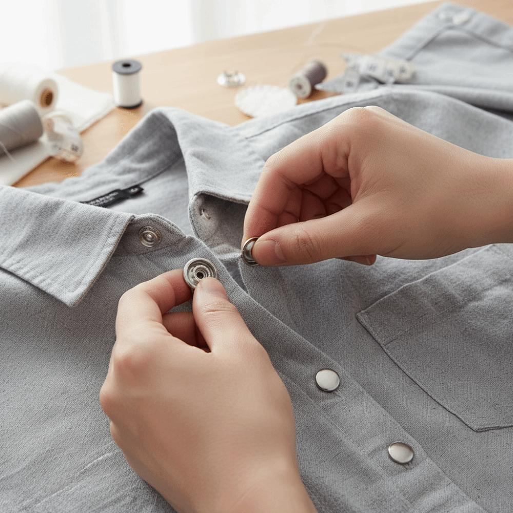 200pcs 9.5MM Size Hollow Prong Snap Button Silver Color Metal Snap Button Sewing Projects