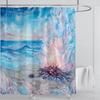 Ocean Wave Scenery Shower Curtain Waterproof Shower Curtain Polyester Fabric 3D Printed Curtain Bathroom Decoration With Hooks