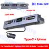 For Tesla Model 3 2025-25 / 2025 Model Y 65W USB Shunt HUB 5 IN 1 Intelligent Docking Station Car Adapter Powered Fast charging