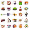 50 Sushi Graffiti Stickers New Products Cute Style Creative Food Stickers Personalized Decoration Waterproof Stickers