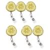 Pickle Retractable Badge Reels ID Holder with Strong Metal Clip Anti-slip Badge Holder for Work Badges Keys Bus Cards Access Cards