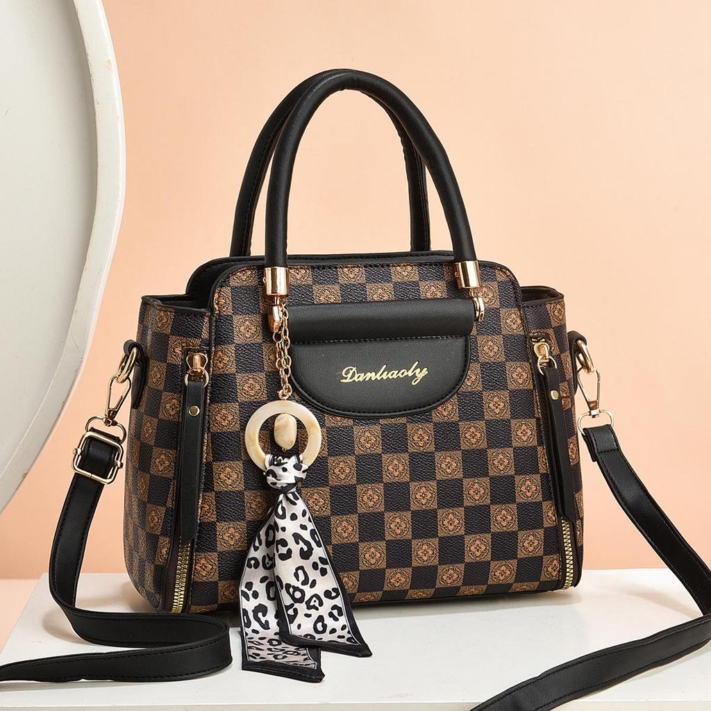 2024 Vintage PU Leather Tote Bag - Large Capacity Shoulder & Crossbody Handbag for Women