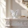 3D Printed Angel Figurine with Large Wings, White Matte Angel Statue, Aesthetic Minimalist Angel Sculpture for Home Office Desktop Bookshelf Decor