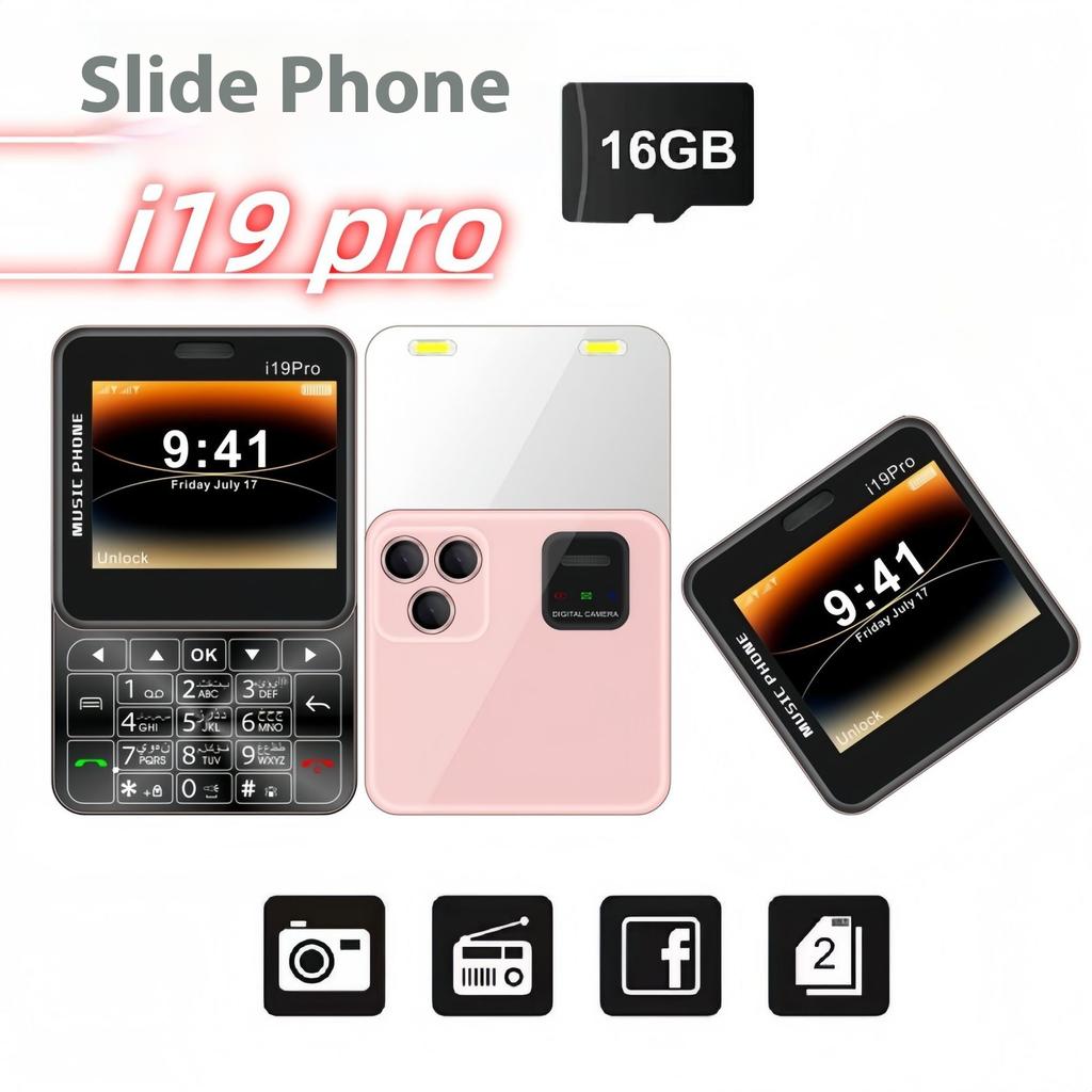 I19 Pro boční posuvný mobilní telefon s dlouhým pohotovostním tlačítkem a hlasitým zvukem 2G pro seniory