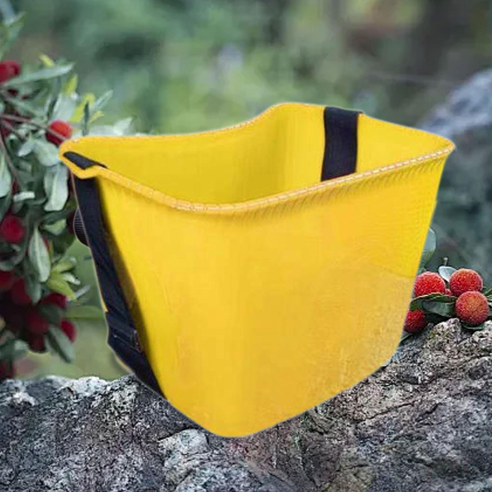 

Кошик для збору фруктів Органайзер Тримач Легкий з плечовими ременями Відро для збору врожаю жовтий