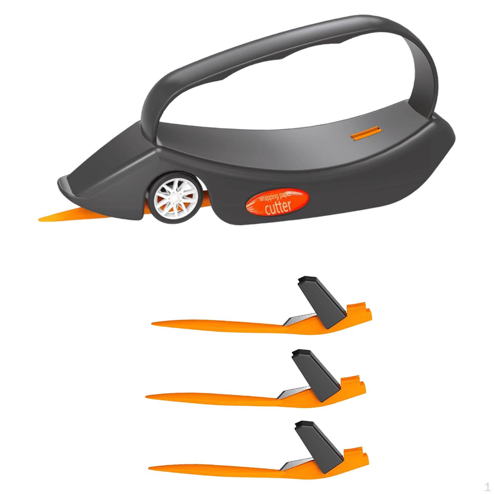 

6.3inch Gift Wrap Paper Cutting Tool with 3 Replaceable Parts Single Black