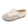 Thick-soled Bag Head Half Slippers Women's Summer Outer Wear 2025 New Inner Height Increase Hollow Weaving Women's Lazy Shoes with One Foot