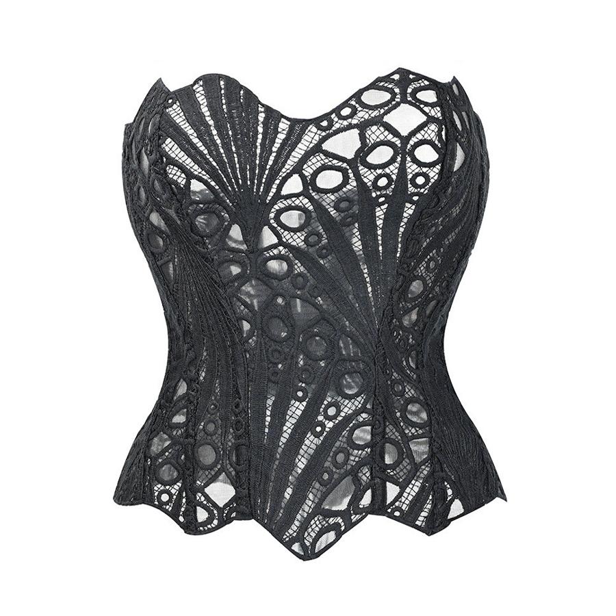 Women s Corset LACE BUSTIER Bodycon Tank Women s Crop TOP underwear Bustier Corset Xs чёрный
