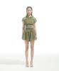 DRAE V-Waist Flared Sweatshorts_Khaki