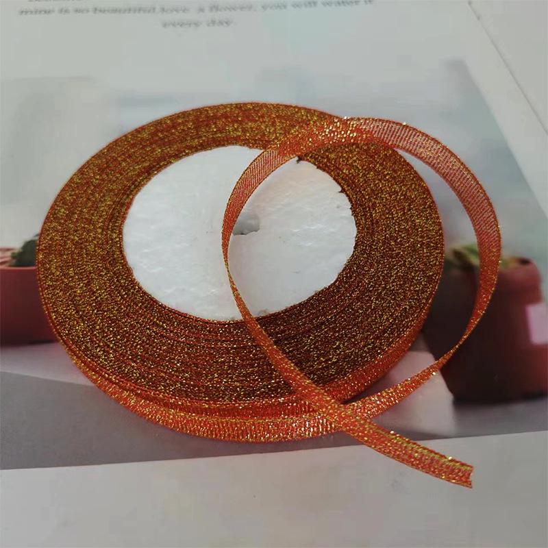 22m Złota i Srebrna Wstążka do Pakowania Prezentów i Dekoracji Tortów, 1cm Szeroka