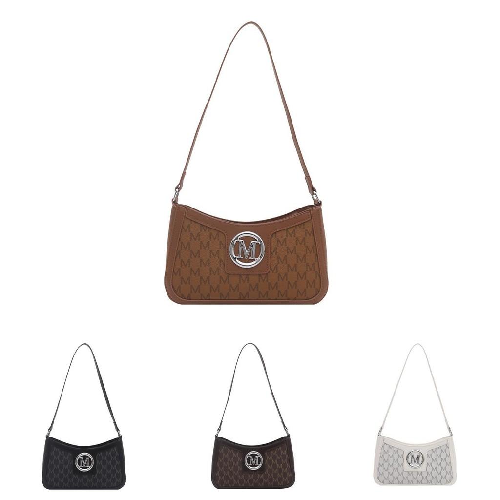 Street Style Pu Small Shoulder Bag With Letter Print For Daily Use