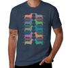 Dachshund Color Parade Tshirt Sun Block Outdoor Tshirt