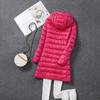 Women Ultra Lightweight Packable Long Puffer Jacket Autumn Winter Warm Hat Detachable Hooded Female Coat Parka 5XL 7XL