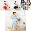Charming Japanese School Girl Dress Outfit Cosplay Costume Set With Turn-down Collar