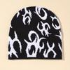 Jacquard Gothic Pattern Handmade Elastic Hat Soft Winter Warmer Knitted Hat Cold Winter Presents for Students Teenagers